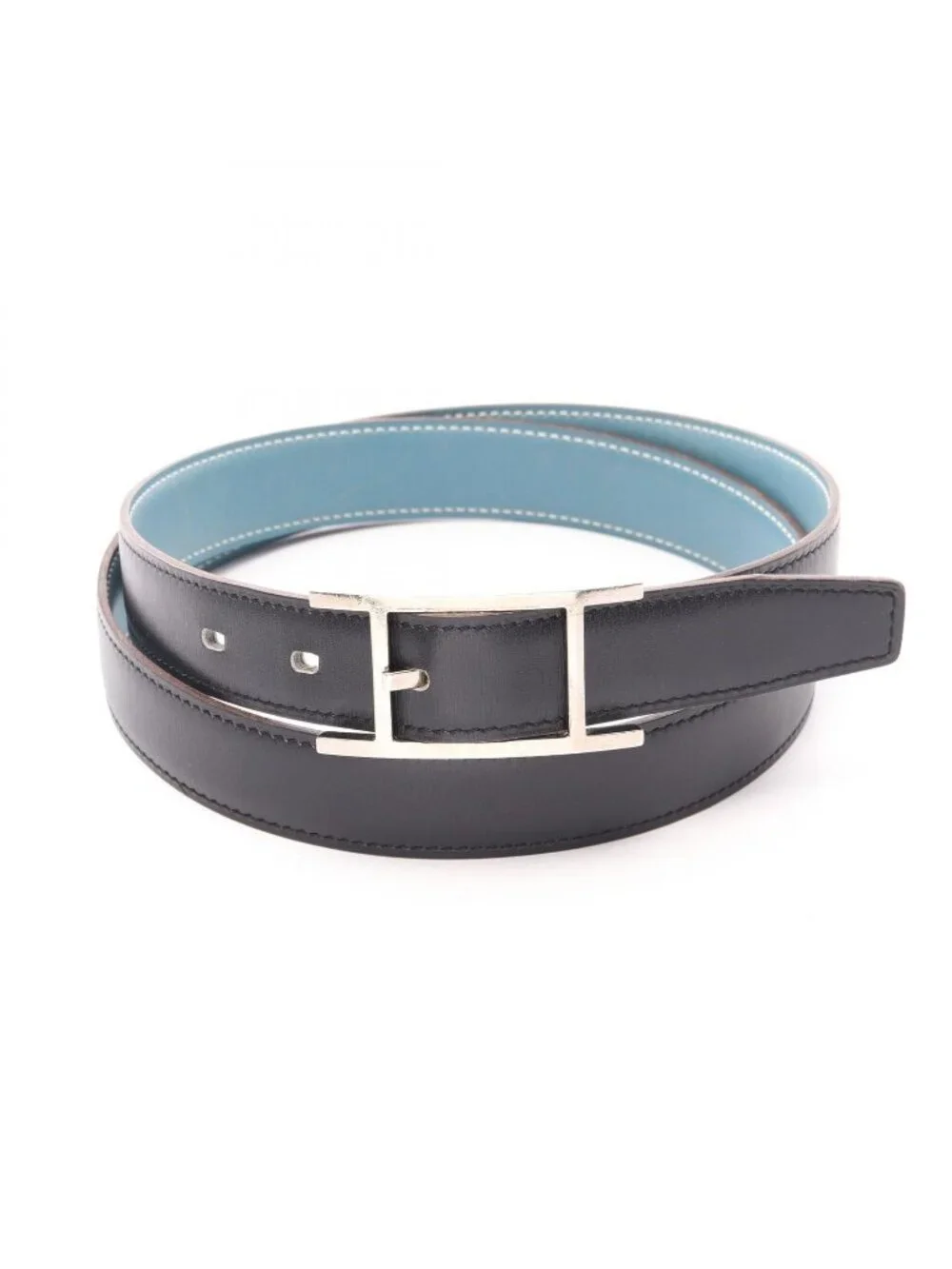 Hermes Belt Easy Hapi 3 Noir Blue Jean Calf